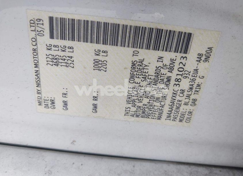 Photo 9 of 2019 Nissan Maxima 3.5 SR (VIN 1N4AA6AVXKC381023)