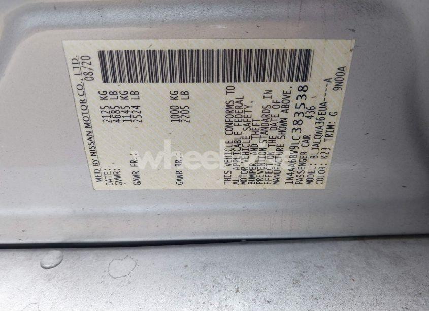 Photo 9 of 2020 Nissan Maxima S XTRONIC CVT (VIN 1N4AA6BV9LC383538)