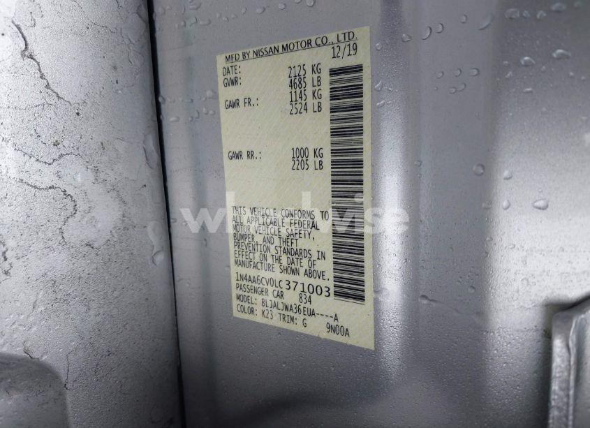 Photo 9 of 2020 Nissan Maxima SV XTRONIC CVT (VIN 1N4AA6CV0LC371003)