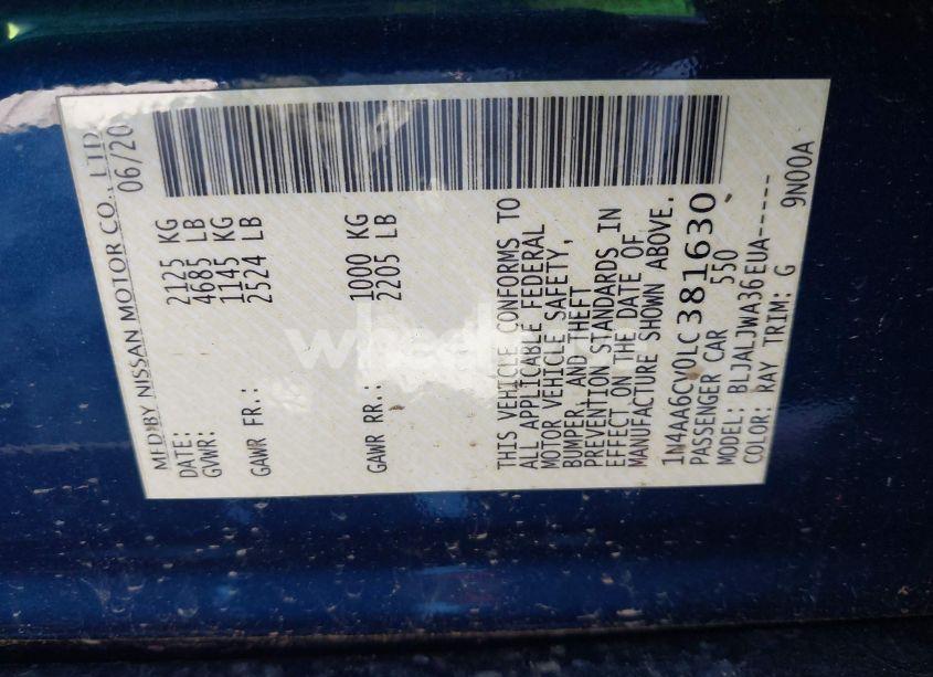 Photo 9 of 2020 Nissan Maxima SV XTRONIC CVT (VIN 1N4AA6CV0LC381630)