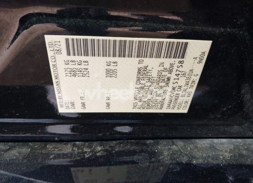 Photo 9 of 2021 Nissan Maxima SV XTRONIC CVT (VIN 1N4AA6CV0MC514758)