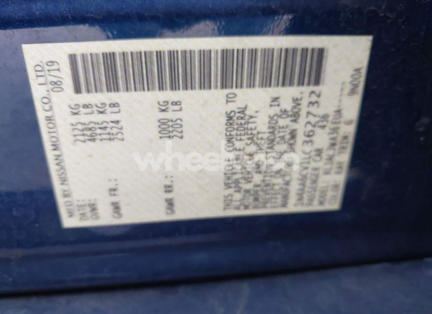 Photo 9 of 2020 Nissan Maxima SV XTRONIC CVT (VIN 1N4AA6CV1LC362732)