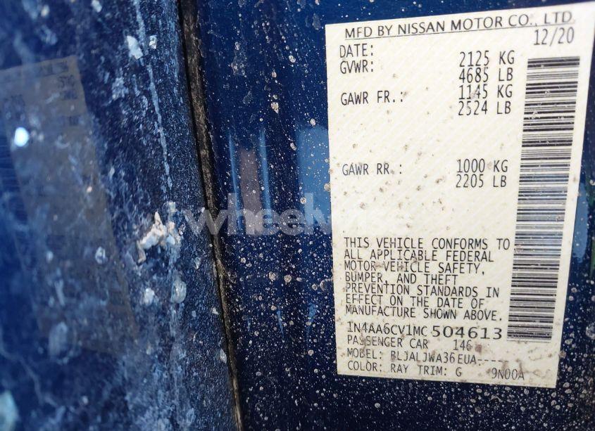 Photo 9 of 2021 Nissan Maxima SV XTRONIC CVT (VIN 1N4AA6CV1MC504613)