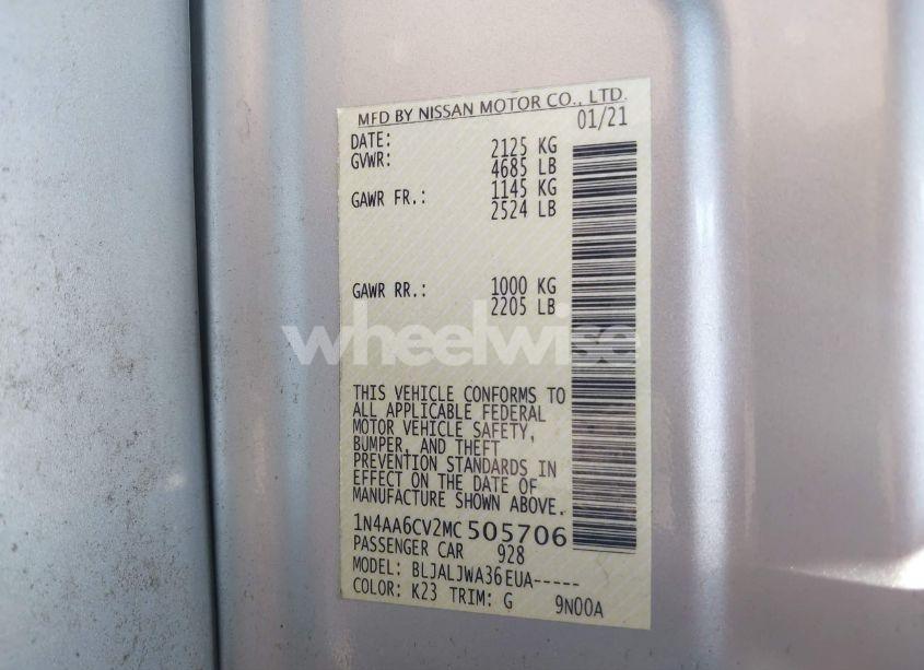 Photo 9 of 2021 Nissan Maxima SV XTRONIC CVT (VIN 1N4AA6CV2MC505706)