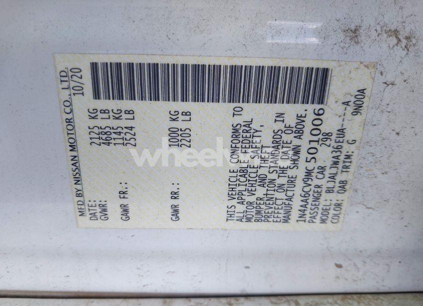 Photo 9 of 2021 Nissan Maxima SV XTRONIC CVT (VIN 1N4AA6CV9MC501006)