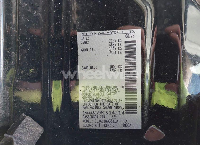 Photo 9 of 2023 Nissan Maxima SV XTRONIC CVT (VIN 1N4AA6CV9PC514214)