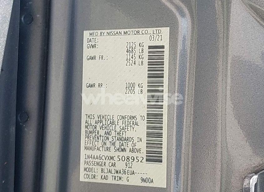 Photo 9 of 2021 Nissan Maxima SV XTRONIC CVT (VIN 1N4AA6CVXMC508952)