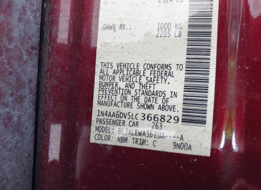 Photo 9 of 2020 Nissan Maxima SL XTRONIC CVT (VIN 1N4AA6DV5LC366829)