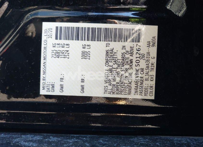 Photo 9 of 2021 Nissan Maxima SR XTRONIC CVT (VIN 1N4AA6EV8MC501267)