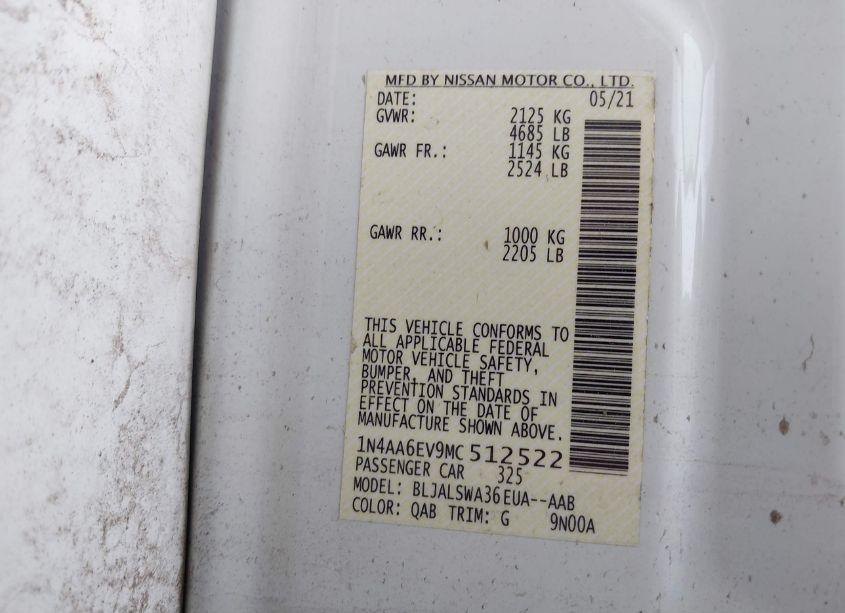 Photo 9 of 2021 Nissan Maxima SR XTRONIC CVT (VIN 1N4AA6EV9MC512522)