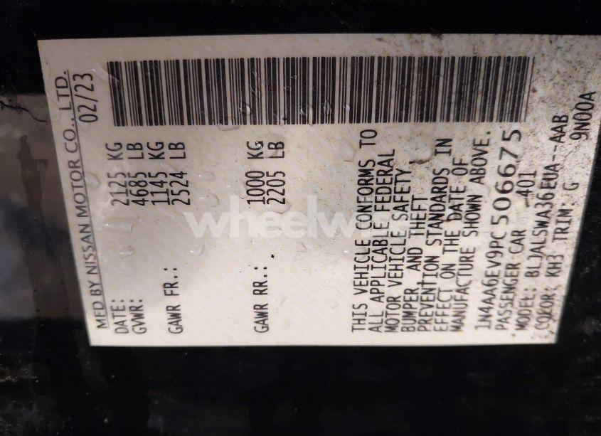 Photo 9 of 2023 Nissan Maxima SR XTRONIC CVT (VIN 1N4AA6EV9PC506675)