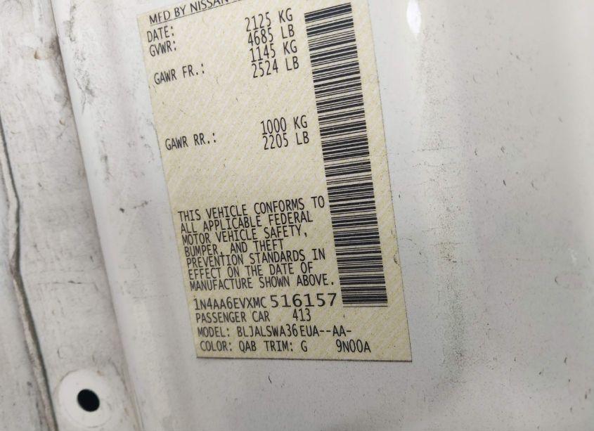 Photo 9 of 2021 Nissan Maxima SR XTRONIC CVT (VIN 1N4AA6EVXMC516157)