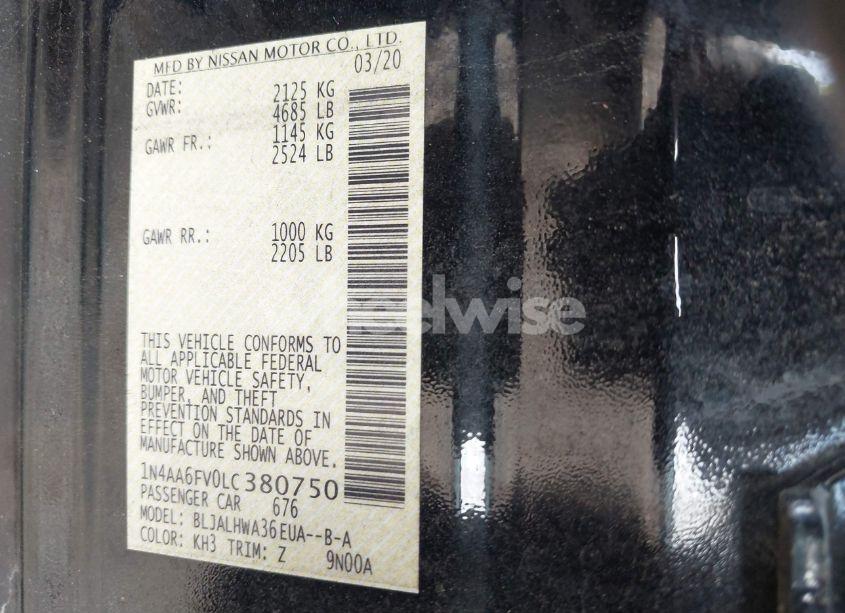 Photo 9 of 2020 Nissan Maxima PLATINUM XTRONIC CVT (VIN 1N4AA6FV0LC380750)