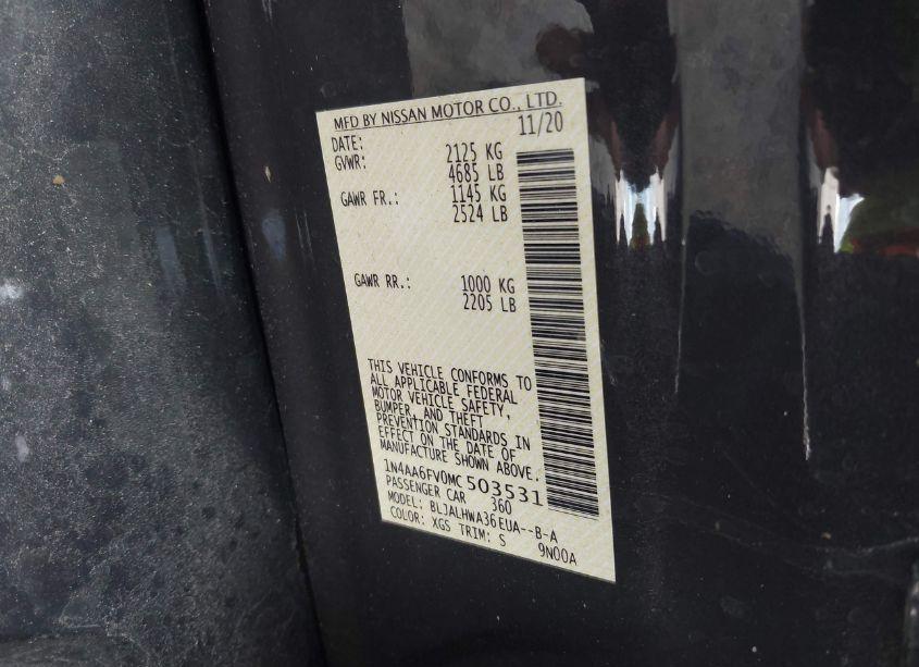 Photo 9 of 2021 Nissan Maxima PLATINUM XTRONIC CVT (VIN 1N4AA6FV0MC503531)