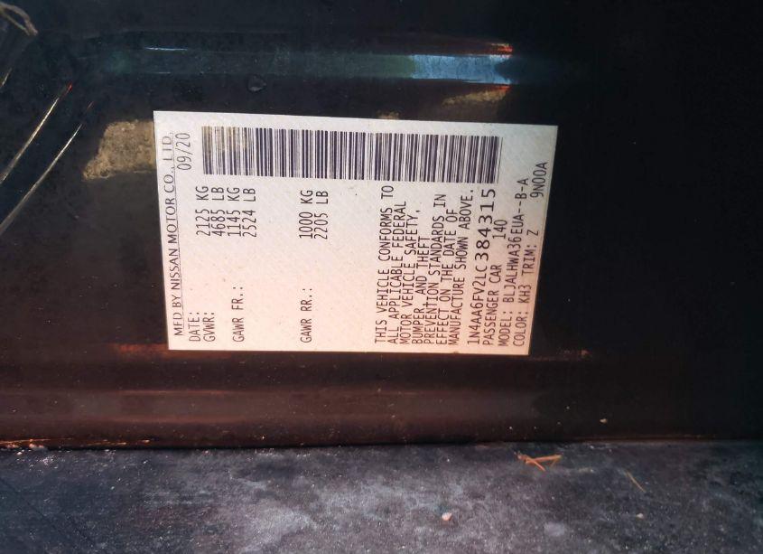 Photo 9 of 2020 Nissan Maxima PLATINUM XTRONIC CVT (VIN 1N4AA6FV2LC384315)