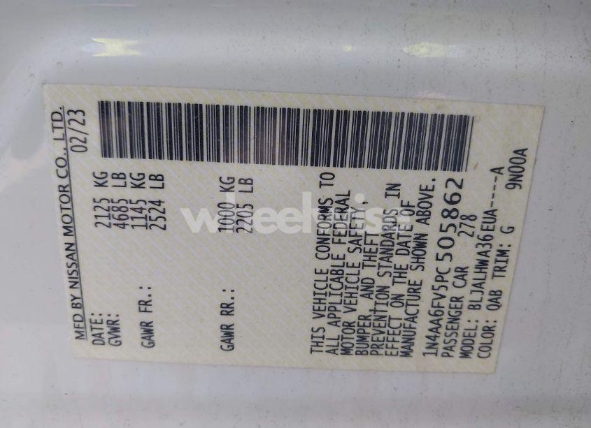 Photo 9 of 2023 Nissan Maxima PLATINUM XTRONIC CVT (VIN 1N4AA6FV5PC505862)