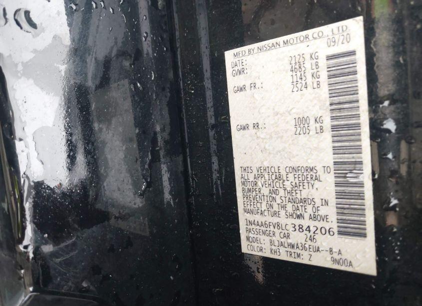 Photo 9 of 2020 Nissan Maxima PLATINUM XTRONIC CVT (VIN 1N4AA6FV8LC384206)