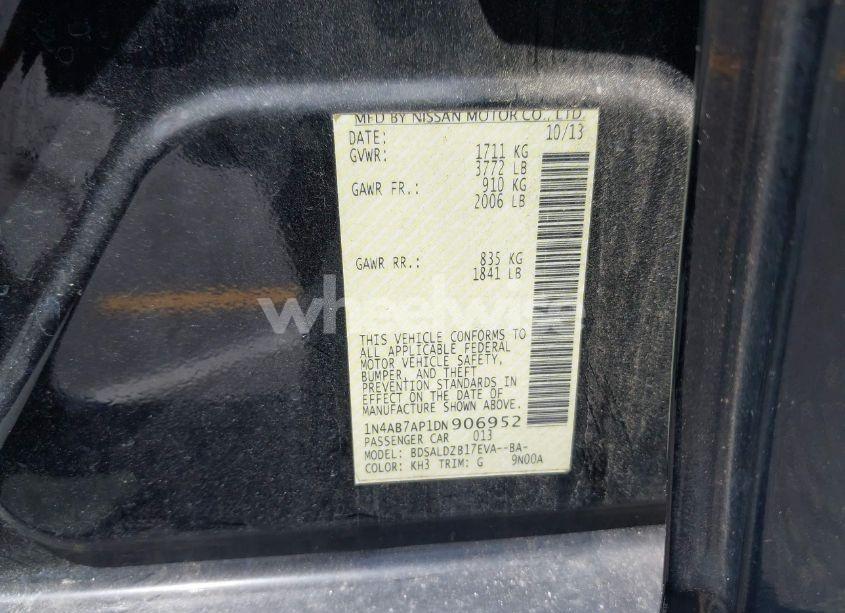 Photo 9 of 2013 Nissan Sentra SV (VIN 1N4AB7AP1DN906952)