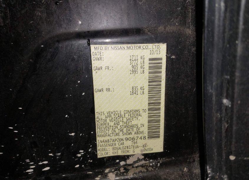 Photo 9 of 2013 Nissan Sentra SV (VIN 1N4AB7AP2DN906748)