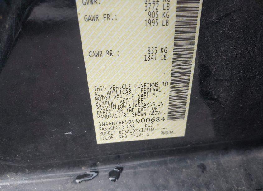 Photo 9 of 2013 Nissan Sentra SV (VIN 1N4AB7AP5DN900684)