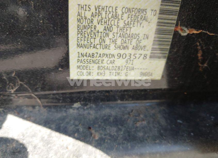 Photo 9 of 2013 Nissan Sentra SV (VIN 1N4AB7APXDN903578)