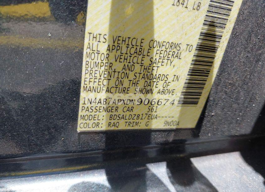 Photo 9 of 2013 Nissan Sentra SV (VIN 1N4AB7APXDN906674)