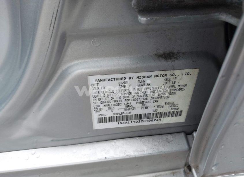 Photo 9 of 2002 Nissan Altima 2.5 S (VIN 1N4AL11D32C198244)