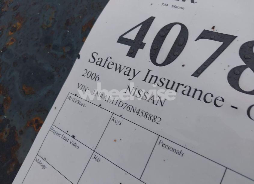 Photo 9 of 2006 Nissan Altima 2.5 S (VIN 1N4AL11D76N458882)