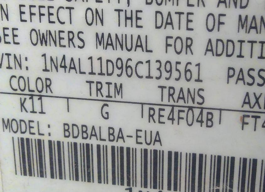 Photo 9 of 2006 Nissan Altima 2.5 S (VIN 1N4AL11D96C139561)