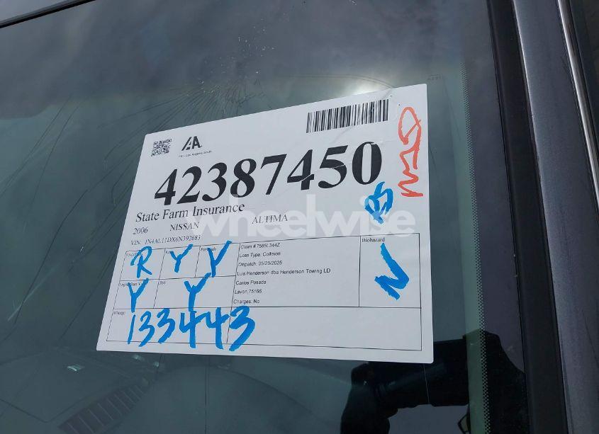 Photo 18 of 2006 Nissan Altima 2.5 S (VIN 1N4AL11DX6N392683)