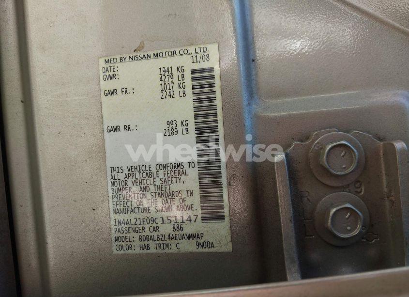 Photo 9 of 2009 Nissan Altima 2.5 S (VIN 1N4AL21E09C151147)