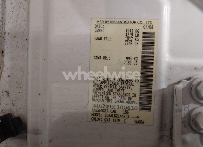 Photo 9 of 2009 Nissan Altima 2.5 S (VIN 1N4AL21E19C100630)