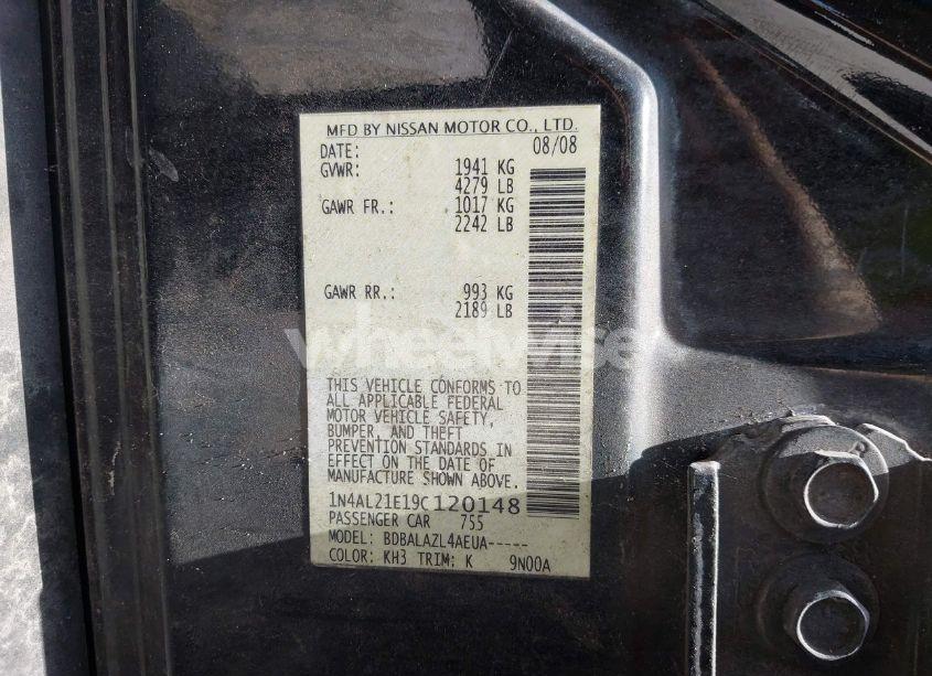 Photo 9 of 2009 Nissan Altima 2.5 (VIN 1N4AL21E19C120148)