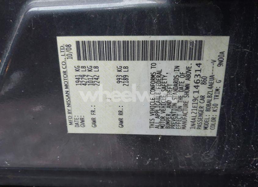 Photo 9 of 2009 Nissan Altima 2.5 S (VIN 1N4AL21E19C146314)