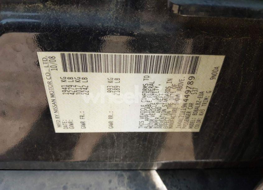 Photo 9 of 2009 Nissan Altima 2.5 S (VIN 1N4AL21E19N449789)