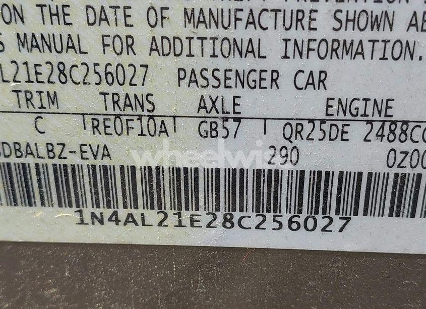 Photo 9 of 2008 Nissan Altima 2.5 S (VIN 1N4AL21E28C256027)