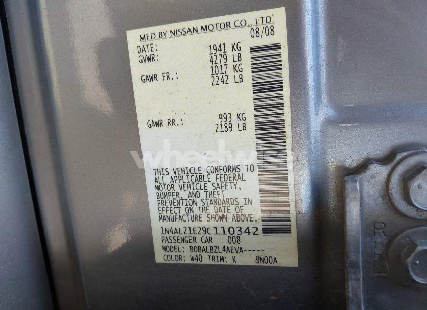 Photo 9 of 2009 Nissan Altima 2.5 S (VIN 1N4AL21E29C110342)