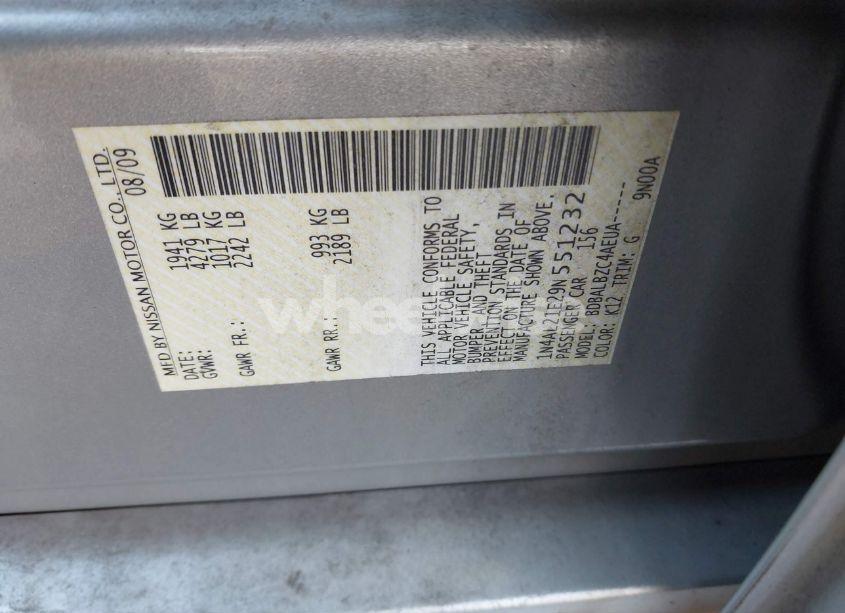 Photo 9 of 2009 Nissan Altima 2.5 S (VIN 1N4AL21E29N551232)