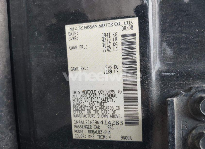 Photo 9 of 2009 Nissan Altima 2.5 S (VIN 1N4AL21E39N414283)