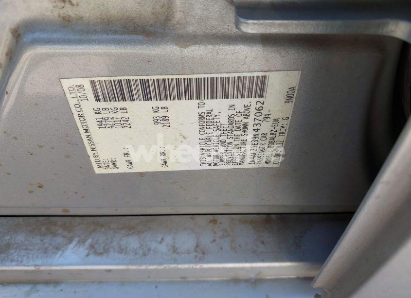 Photo 9 of 2009 Nissan Altima 2.5 S (VIN 1N4AL21E39N437062)