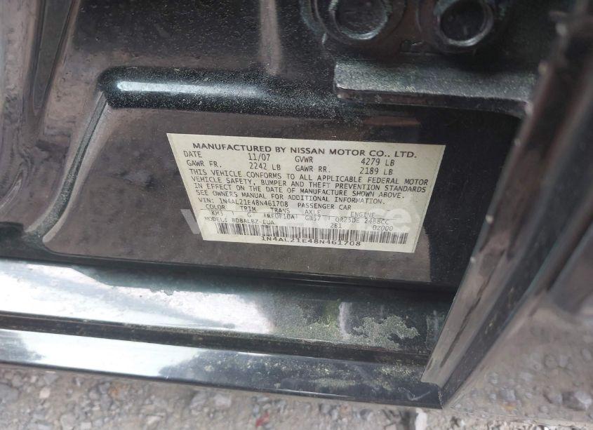Photo 9 of 2008 Nissan Altima 2.5 S (VIN 1N4AL21E48N461708)