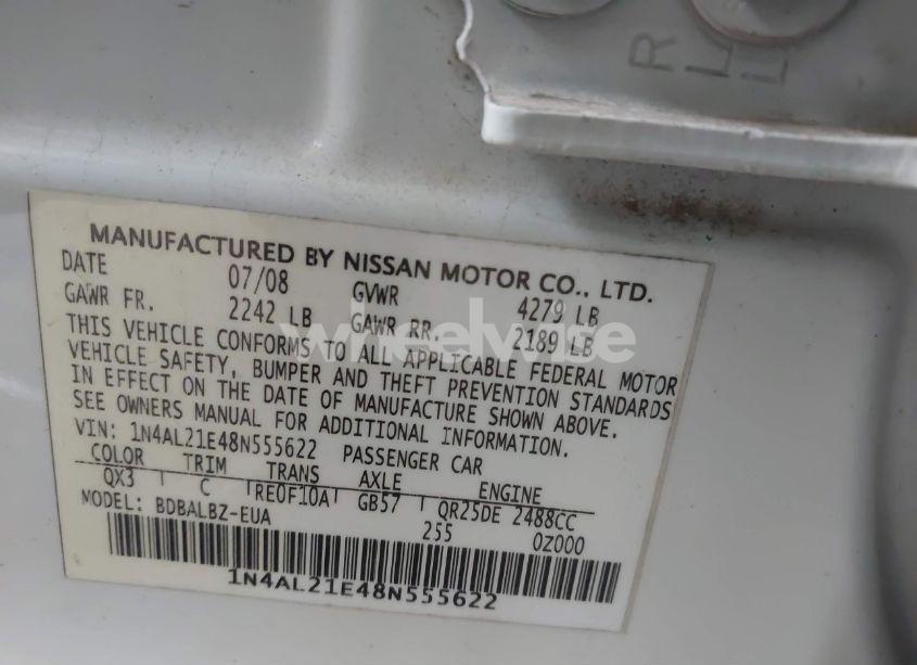 Photo 9 of 2008 Nissan Altima 2.5 S (VIN 1N4AL21E48N555622)