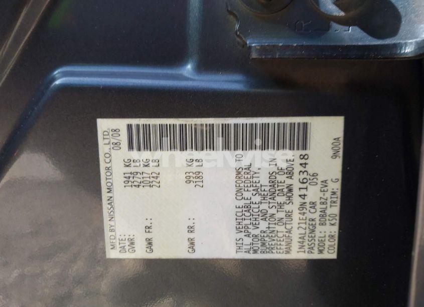 Photo 9 of 2009 Nissan Altima 2.5 S (VIN 1N4AL21E49N416348)