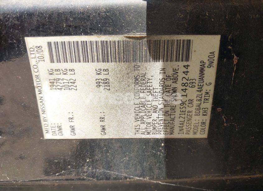 Photo 9 of 2009 Nissan Altima 2.5 S (VIN 1N4AL21E59C148244)