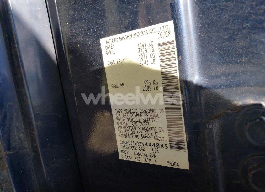 Photo 9 of 2009 Nissan Altima 2.5 S (VIN 1N4AL21E59N444885)