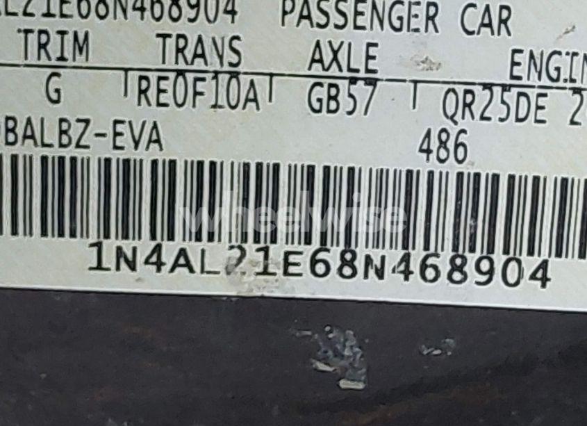 Photo 9 of 2008 Nissan Altima 2.5 S (VIN 1N4AL21E68N468904)