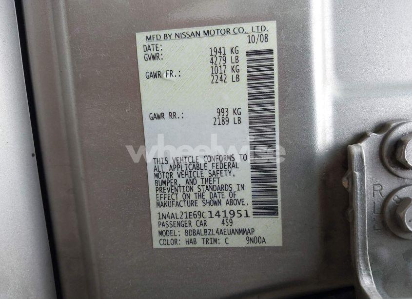 Photo 9 of 2009 Nissan Altima 2.5 S (VIN 1N4AL21E69C141951)