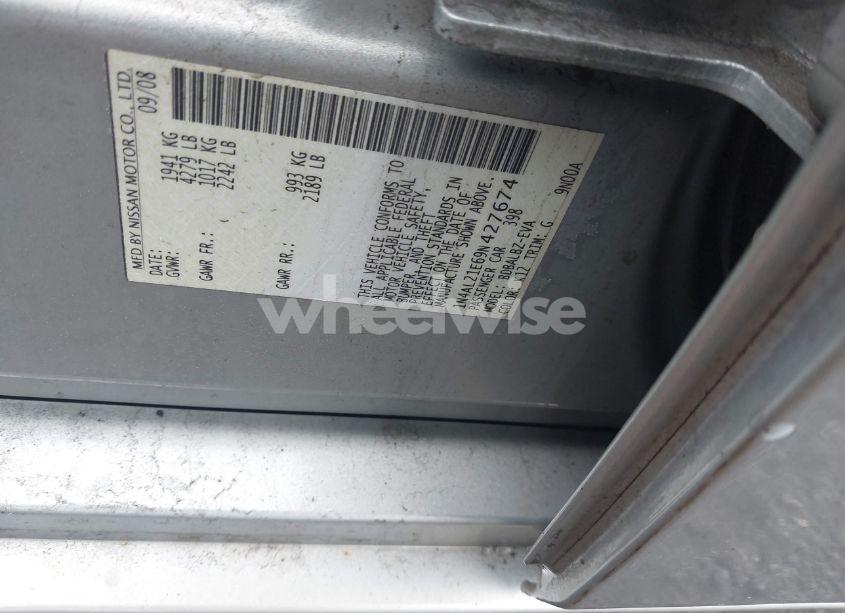 Photo 9 of 2009 Nissan Altima 2.5 S (VIN 1N4AL21E69N427674)