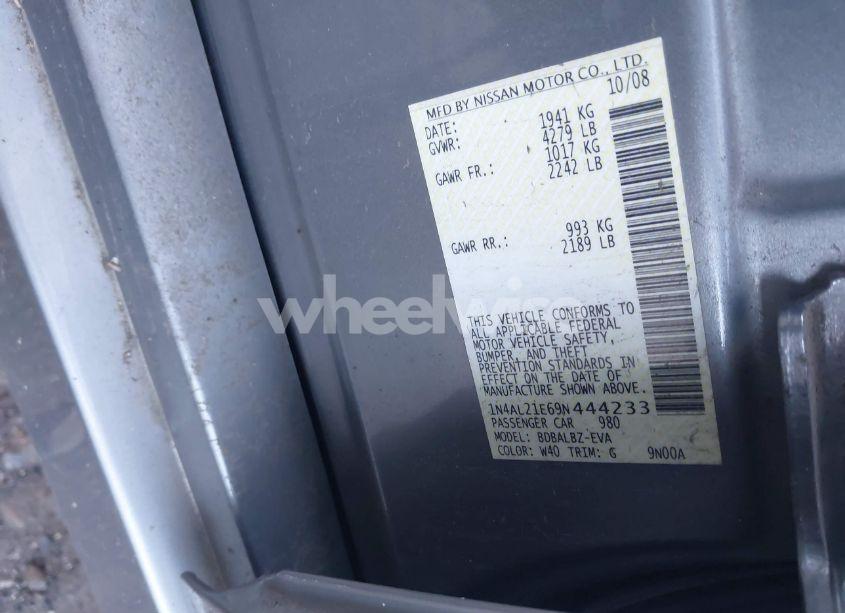 Photo 9 of 2009 Nissan Altima 2.5 S (VIN 1N4AL21E69N444233)