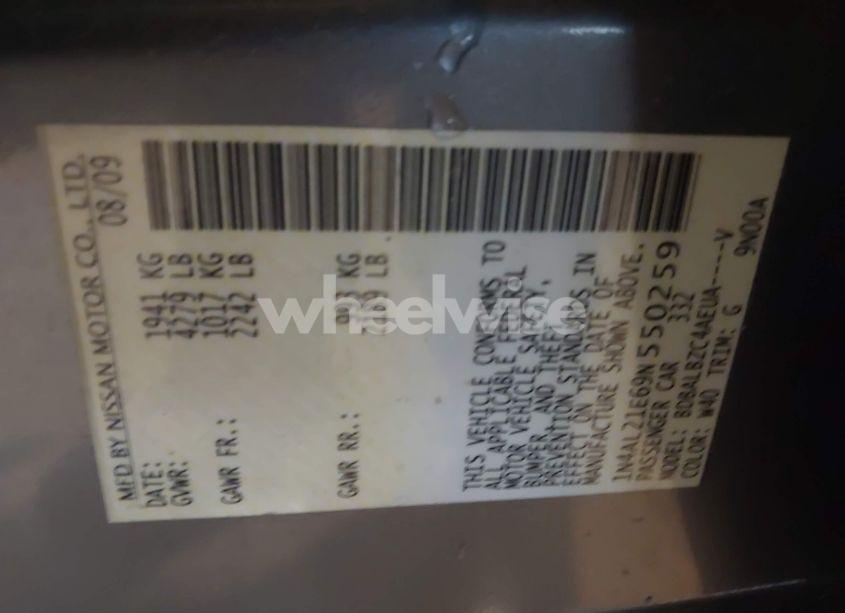 Photo 9 of 2009 Nissan Altima 2.5 S (VIN 1N4AL21E69N550259)